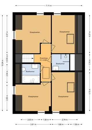 Floorplan - Baanstpoldersedijk 4-401, 4504 PR Nieuwvliet